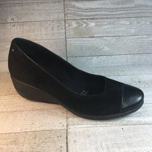 Rockport womens black suede wedge Adiprene